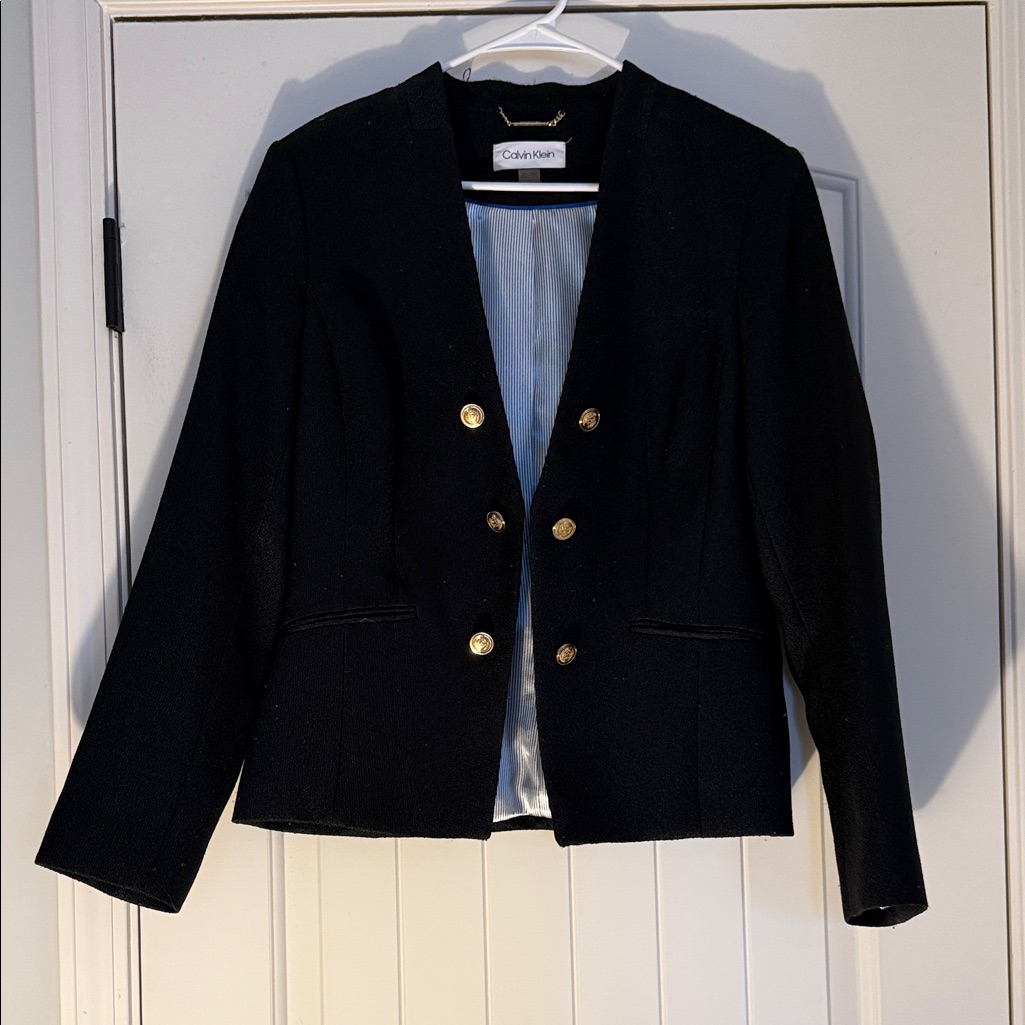 Calvin Klein Women's Blazer With Gold Buttons